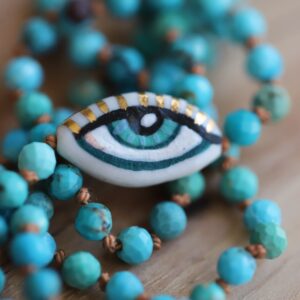 Turquoise winky eye necklace