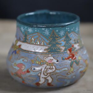 ice skating polar bear