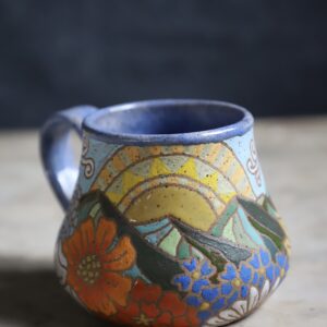 Mandala sun & Mountain mug #1