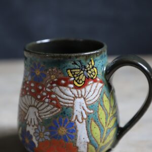 Mushroom garden mug