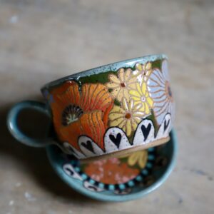 Heart Garden the cup & saucer
