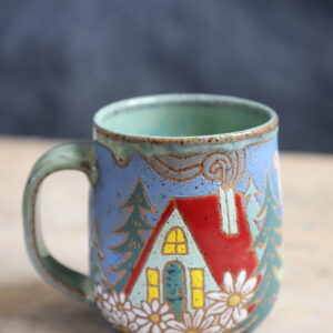 Cabin in the daisies mug