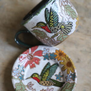 Hummingbird teacup & saucer