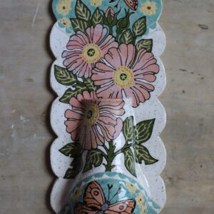 Wild rose wall vase