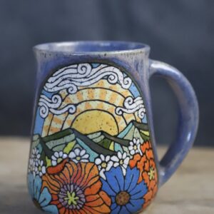 Setting sun & wild mountain mug