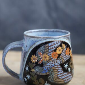 Daisy chain sparrow mug