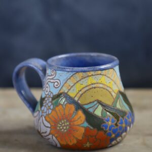 Wild mountain sunrise mug
